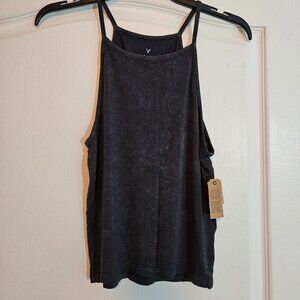 NWT Distressed Charcoal Grey American Eagle (Soft & Sexy) Halter Tank Top Large